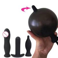 Dilatateur anal gonflable en silicone, stimulateur, jouet sexuel, énorme, avec pompe, pour massage de la prostate, produit pour hommes gays