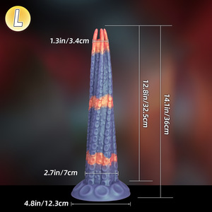 Scarletsin D-7-3 Flüssigsilikon <span class=keywords><strong>Anal</strong></span>-Dildos Weiche G-Punkt-Spielzeuge für Männer und Frauen Tentakel-Fantasy Analsex-Spielzeuge Größe L - Product Image 6