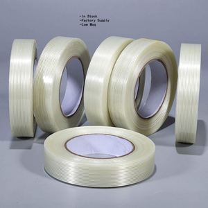 Vente en gros de <span class=keywords><strong>colle</strong></span> thermofusible Fournisseur bidirectionnel Ruban de <span class=keywords><strong>joint</strong></span> en fibre de verre auto-adhésif en fibre de verre Ruban de filament croisé tissé - Product Image 1