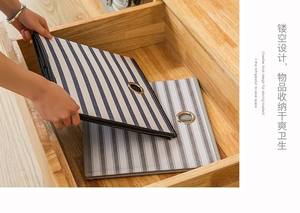 Caja de Almacenamiento de Tela de Lino Clásica para Fabricantes, Caja de Almacenamiento Cuadrada para Dormitorio de Estudiantes, Plegable y Organizada - Product Image 2