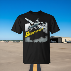 Camiseta con gráfico de avión A-10 Warthog Jet, color negro, talla grande para hombre - Product Image 3