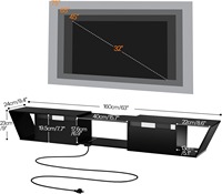 Étagère murale flottante moderne en panneaux de particules de qualité supérieure pour téléviseur, avec gestion des câbles et prises électriques, pour salon