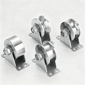 Roue à rainure en V de 3 pouces, roulement de portail robuste avec support de montage, double roulement, acier galvanisé, certifié CE, OEM disponible, CE - Product Image 3