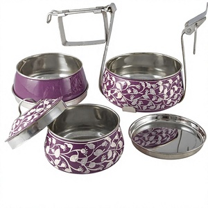 Custom Design Prints Stainless Steel Lunch <b>Box</b> with Locking Metal Clip Microwavable <b>Tiffin</b> Boxes Office College Adult Usage - Product Image 6