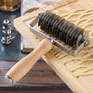 Professional Stainless Steel <b>Pizza</b> Cutter Wheel with Wooden Handle Heavy Duty Dough Roller <b>Tool</b> for Baking and Pastry Craft - Product Image 3