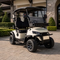 Voiturette de golf électrique 4 places 72V 7.5KW à moteur AC et batterie au lithium pour parcs de tyrolienne et plateformes de travail, avec stationnement électromagnétique