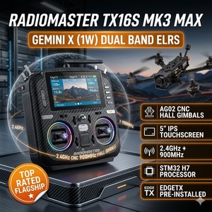 RadioMaster <span class=keywords><strong>TX16S</strong></span> MK3 MAX FPV : Émetteur radio phare avec gimbals CNC AG02, EdgeTX, double bande 2.4GHz/900MHz - Product Image 1
