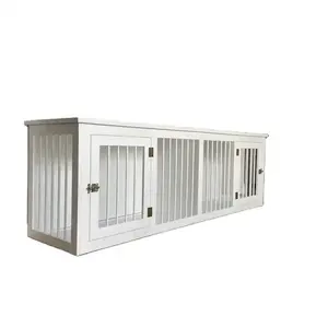 Suministro de fábrica, Perrera de doble puerta, caja de madera hecha a mano para perros, muebles de Casa de mascotas de madera - Product Image 1