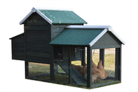 Caille chinoise poulailler vert asphalte feutré toit galvanisé maille en bois poulet élevage poulailler hangar
