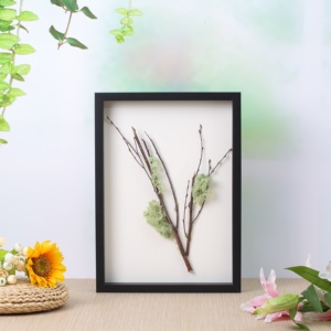 Hot Bán Bán Buôn Tùy Chỉnh A4 Walnut Gỗ Bướm Mẫu Vật 3d Nghệ Thuật Sâu Bóng Hộp Ảnh Khung - Product Image 6