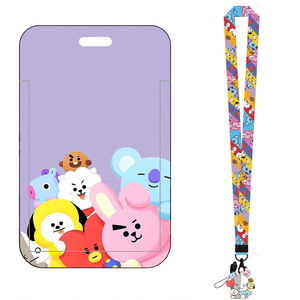 K-pop 2026 Idol Cartoon Bus Studenten Maaltijdkaart Houder Werkkaarten van Medewerkers Verwijderbare Plastic ID-kaarthouder Met Lange Lanyards - Product Image 3