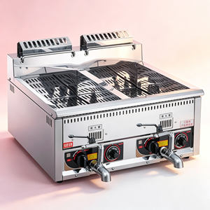 Freidora Comercial de Gas para Pollo, Máquina Freidora de Pollo de Alta Capacidad 12L+12L, Freidora Profunda para Patatas Fritas, Pollo y Pato - Product Image 6