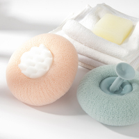 Vente chaude spirale tricot PA matériel Style japonais bain maille Pouf exfoliant corps épurateur 3D douche bain éponge