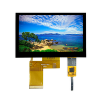 Modul LCD TFT 4,3 Inci 480*272 Dengan Layar Sentuh Kapasitif MCU/RGB/MIPI TFT LCD 300 Nits Modul Layar Sentuh