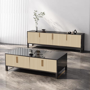 Prezzi bassi vendita calda di fabbrica mobili di qualità in legno moderno <span class=keywords><strong>TV</strong></span> Stand Set <span class=keywords><strong>tavolino</strong></span> - Product Image 3