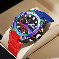 Jam Tangan Sport Chrono Analog-Digital SMAEL 8029 Tahan Air 5BAR, Bercahaya, Alarm, Stopwatch, Mesin ESPON, Alloy 50mm
