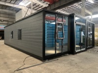 Maison conteneur modulaire en acier, villa et hôtel préfabriqués, design moderne pliable, entièrement meublé avec structure en acier galvanisé et aluminium
