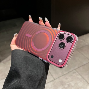 เคสโทรศัพท์แบบแม่เหล็กไล่เฉดสีด้านลายริ้ว สำหรับ iPhone 18 14 15 16 17 Pro Max รองรับการชาร์จไร้สาย ป้องกันด้านหลัง - Product Image 5