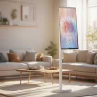 Pantalla Inteligente con Ruedas para Piso de 32 Pulgadas, CPU Android de 8 Núcleos, Pantalla Táctil de 10 Puntos, Batería, Cámara de 13MP, Reconocimiento Facial, para Centros Comerciales