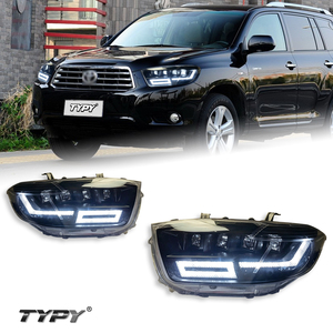 Conjuntos de faros delanteros TYPY para Toyota Highlander 2007-2011 con lentes láser, luces LED de circulación diurna e intermitentes secuenciales - Product Image 1