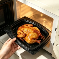 Boîte à emporter pour poulet rôti, conteneur portable pour livraison de repas prêts à manger, boîte à emporter pour salade de légumes