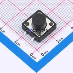 SMG-03T-H075A1 Tactile Switch SMD-4P,12x12mm Switch Single Pole Single Throw Round Button 2.5N 12mm - Product Image 1