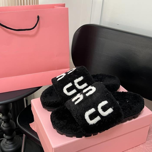 Zapatillas de Diseñador Casuales para Mujer, Sandalias de Talla Grande, Marca de Lujo, Pantuflas de Felpa, Sandalias de Mujer, Pantuflas de Piel Sintética - Product Image 1