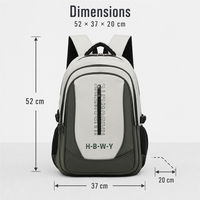 Sac à dos pour ordinateur portable HAIBOWY, personnalisé, imperméable, pour le bureau, les affaires, les voyages, les étudiants, durable, pour l'école au quotidien