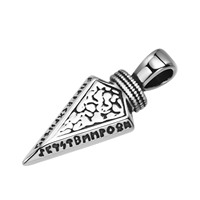 Collier pendentif pour homme en acier inoxydable, style rétro, tête de flèche viking, plaqué or, style hip-hop tendance, géométrique, pour anniversaires