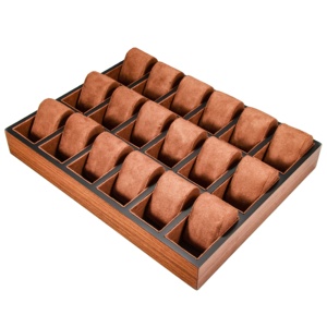 <span class=keywords><strong>2025</strong></span> nouveau à la mode fantastique personnalisé 6 8 12 18 30 fente montre plateau support emballage enrouleur haute qualité en bois montre vitrines