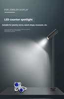Nouveau projecteur LED 2026 pour présentoir de bijoux, lampe de comptoir multipolaire pour lunettes, éclairage d'exposition pour montres et musées, pour vitrine