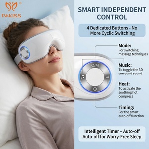PAKISS Eye Massager with 6 Modes-with Heat, Air Pressure,<b>Vibration</b>&Music,Timer Function for Sleep Aid,Ideal for Home/Travel/Gift - Product Image 3