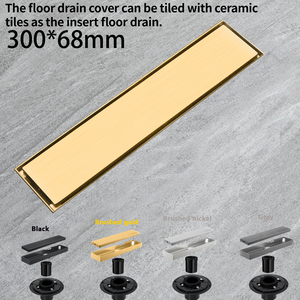 USA scarichi doccia Standard con adattatore filettato e accoppiamento in gomma inserto per piastrelle bagno scarico lineare pavimento 300*68mm - Product Image 2