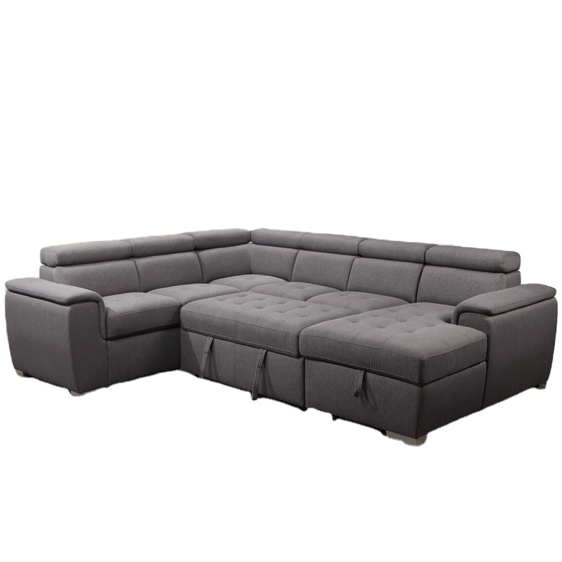 Современный угловой диван-капри из ткани для гостиной 5 дюймов, домашняя мебель, U-образный спальный диван-кровать, секционный комплект