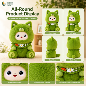 Peluche AI Chat Vert Assis, qui bouge la queue, avec collier Daisy, visage ABS, clonage vocal, 50+ langues, mémoire longue durée, WiFi 2.4G, CE - Product Image 5