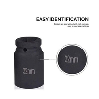 Juego de 8 Llaves de Impacto para Reparación de Automóviles con Estuche de Almacenamiento, Accesorio de 3/4 Pulgadas