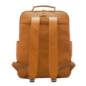 Sac à dos professionnel personnalisé en cuir PU vegan marron pour appareil photo reflex numérique, objectif, équipement vidéo, ordinateur portable et voyage, certifié BSCI - Product Image 2