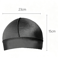 Gorra de compresión sedosa con logo personalizado para ondas 360, 540, 720, transpirable, tipo durag, gorro deportivo para exteriores