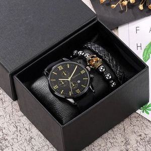 Men's Business Gift <b>Set</b> Quartz <b>Watch</b> & Bracelet Fashion Gift Box for Valentine's Day, Father's Day and Christmas Gifts - Product Image 2