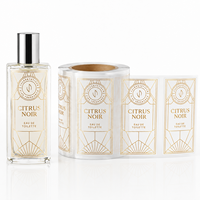Etiqueta Personalizada para Perfume, Adhesivo Metálico Dorado/Plateado para Botella, Etiqueta Transparente para Frasco de Fragancia/Difusor, Impresión de Etiquetas para Embalaje