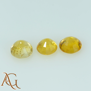 Zafiro amarillo natural al por mayor, piedra suelta redonda facetada, piedra preciosa para la fabricación de joyas de 1 mm a 6 mm, certificada. - Product Image 3