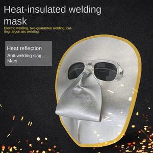 Mascherina per saldatura integrale in pelle bovina leggera speciale visiera protettiva per saldatura ad arco e Argon prodotto aggiuntivo <span class=keywords><strong>nuovo</strong></span> amico - Product Image 3