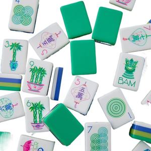 Jeu de tuiles de mahjong en acrylique moderne personnalisé OEM, imprimé et gravé, quatre couches, luxe, mahjong américain - Product Image 1