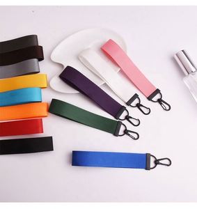 Bracelets personnalisés pour clés, portefeuilles et sacs – Porte-clés élégant couleur macaron et support de lanière en tissu - Product Image 2