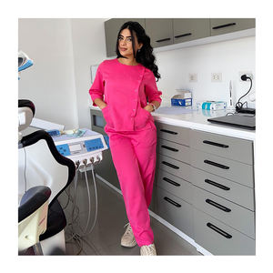 YUHONG 3/4 à manches courtes femmes uniformes médicaux ensembles de gommage en gros clinique dentaire médecins chirurgical Spandex gommages gris anatomie - Product Image 6