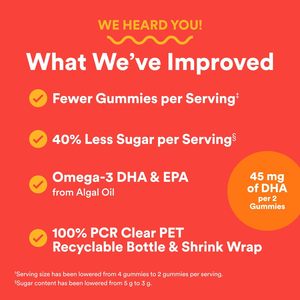 Großhandel OEM Private Label Aromatisierte Vegane Kinder-Multivitamine & Omega-3 DHA EPA Gehirngesundheit Gummis Nahrungsergänzungsmittel für Kinder - Product Image 5