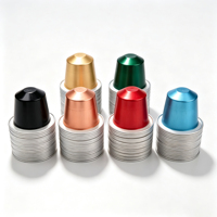 Capsules de café jetables en aluminium avec couvercles 15ml 4-5g, multicolores, pour voyage