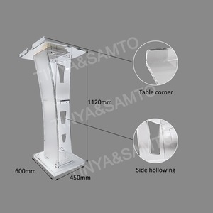 Podio de Acrílico Transparente, Moderno, para Iglesia, Conferencias, Bodas, Discursos, Presentaciones - Product Image 3