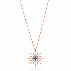Pole Star Blanc Zircon Pierre Charme Collier Turc En Gros À La Main 925 Bijoux En Argent Sterling - Product Image 2