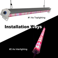 Intercanopy 4Ft Single Bar Grow Led Tomato Lamp Grow Lights 120W 150W 2 Sides Greenhouse Grow Light Bar Tomates